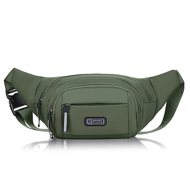 Women's Crossbody Bag Shoulder Bag Belt Bag Nylon Outdoor Shopping Holiday Zipper Large Capacity Waterproof Lightweight Solid Color Black Blue Green