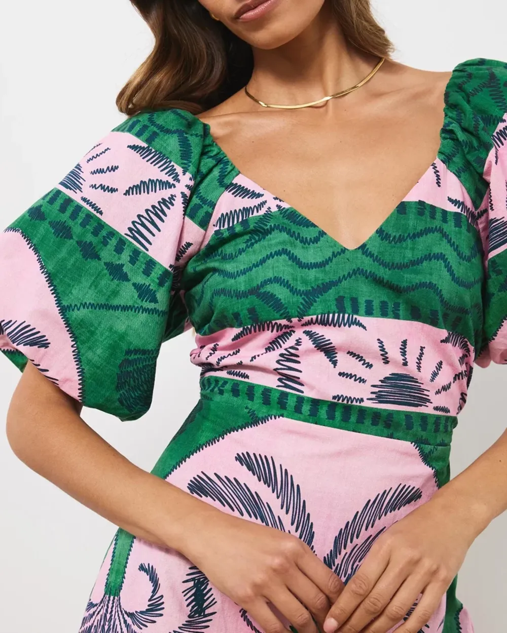 Holiday Style Linen Blend Mini Dress