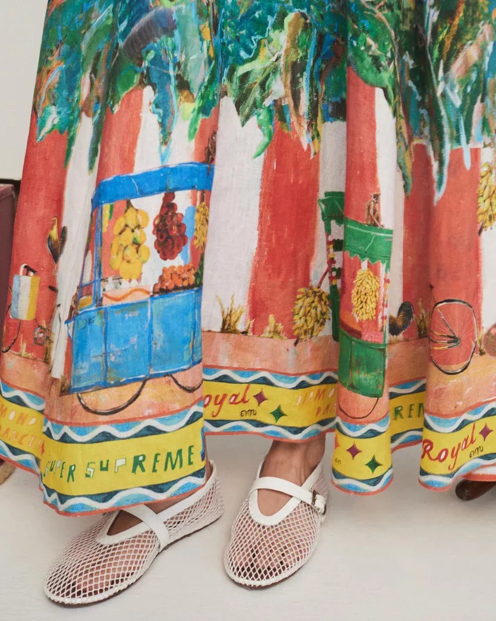 Spaghetti Straps Print Maxi Dress