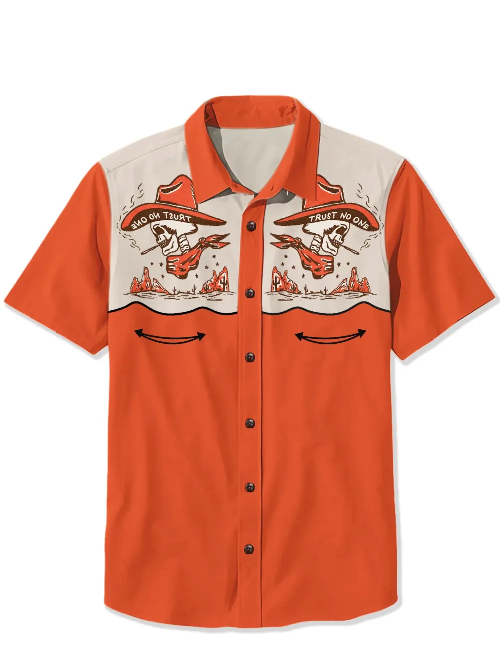 Western Skull Smoking Shirt
