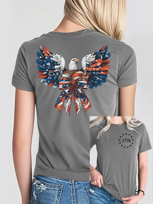 Woman'S 1776 Independence Day Print Short-Sleeved T-Shirt