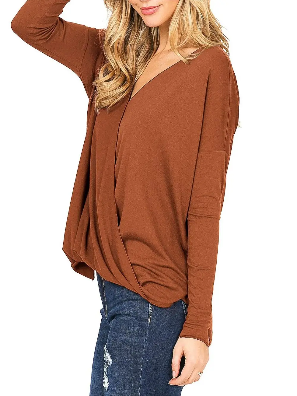 Forest Green Surplice - Style Blouse