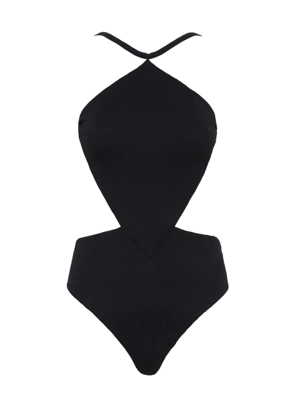 Black Halter Cut Out Swim