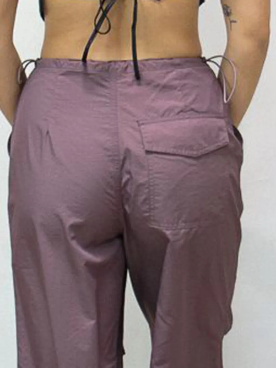 Causal Low Rise Parachute Pants