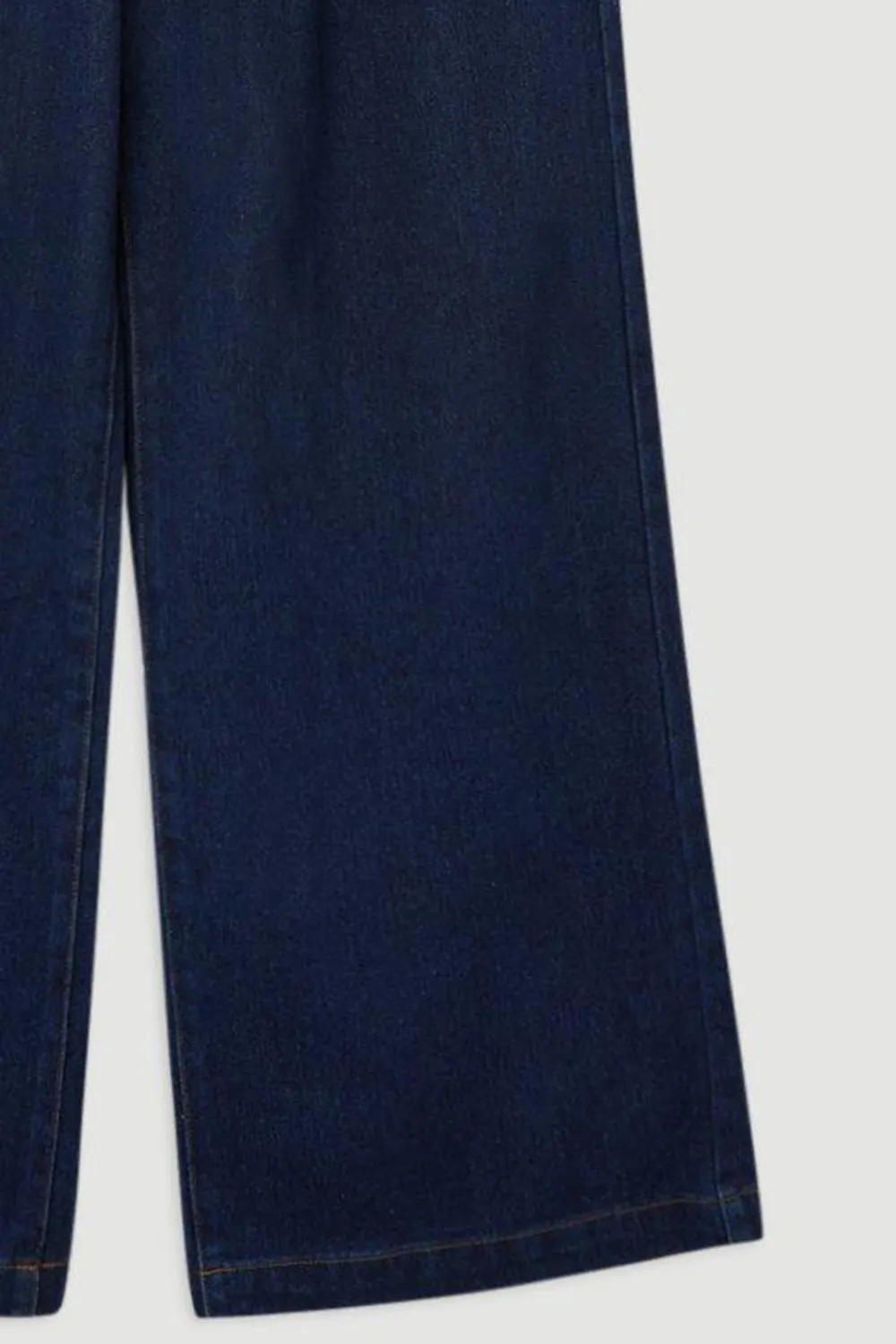 Petite Denim Wide Leg Trousers