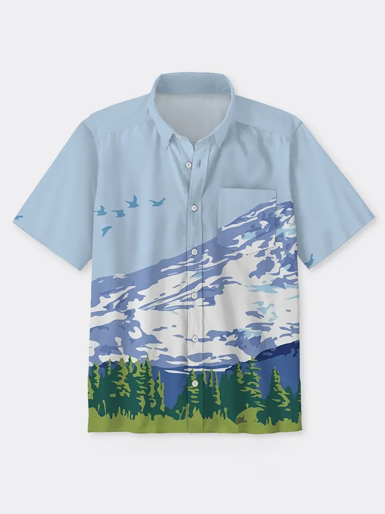 Mount Rainier National Park Button Up Shirt