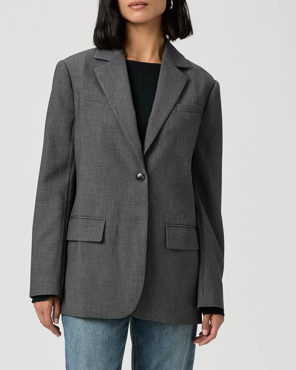 Gray Versatile Oversized Blazer