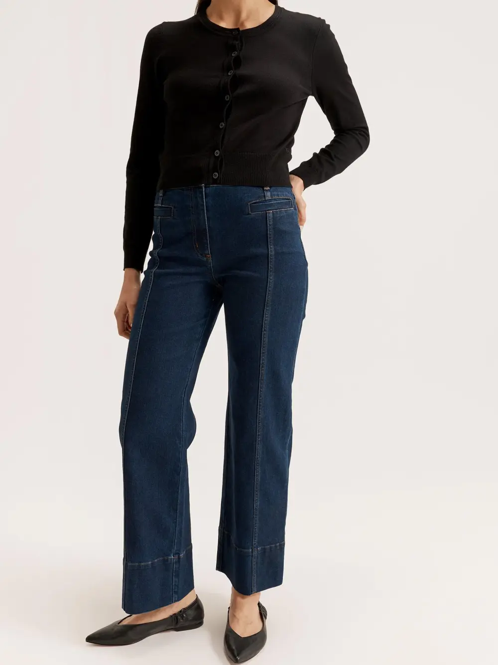Solid Button Front Cardigan