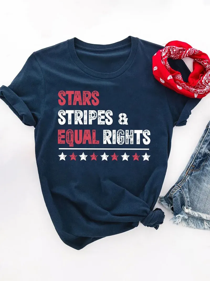 Stars Stripes And Equal Rights Teacher T-Shirt