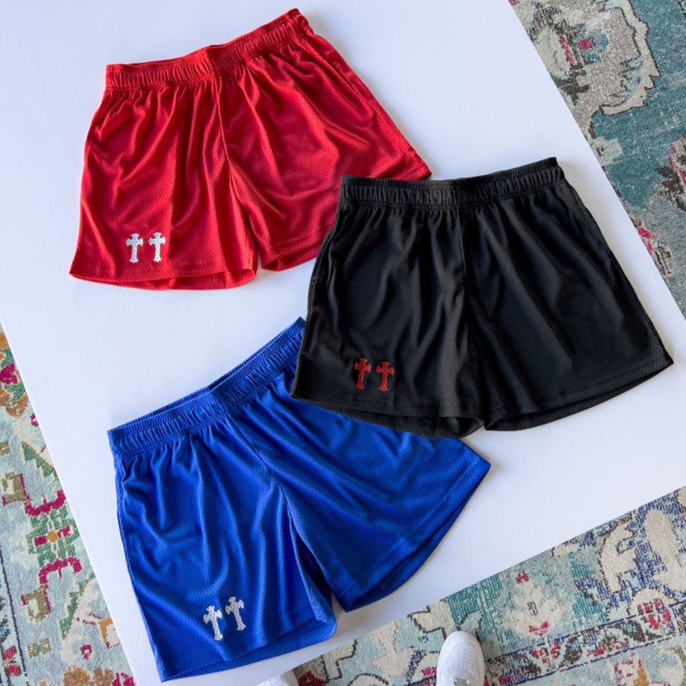 VENTED MESH SHORTS MEDIEVAL - BLUE / WHITE