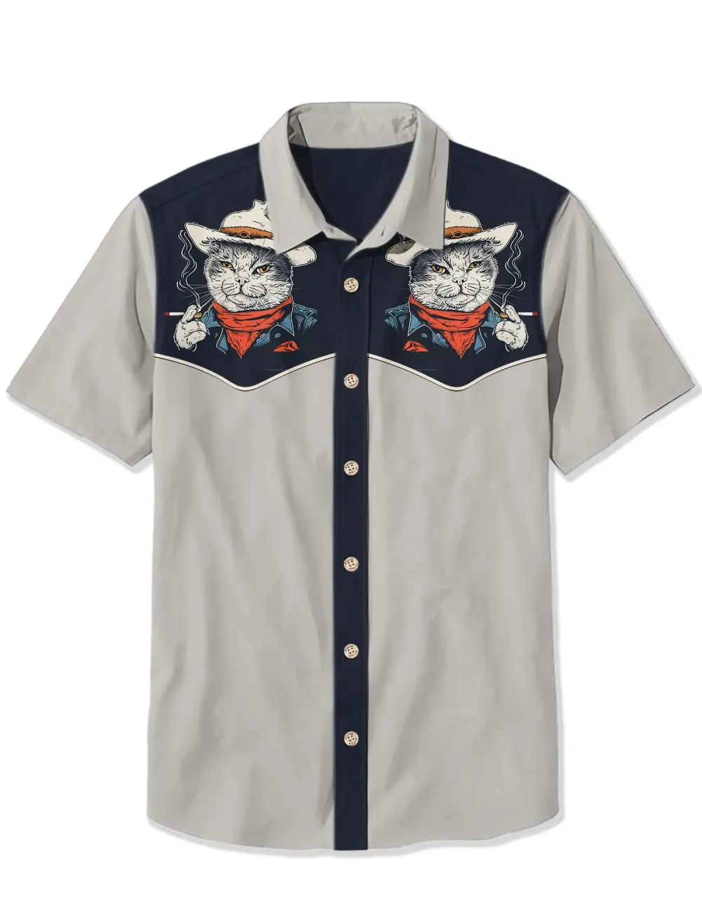 Western Smoking Cowcat Shirt