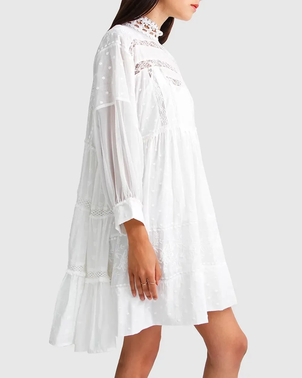 Oversized Lace Mini Dress