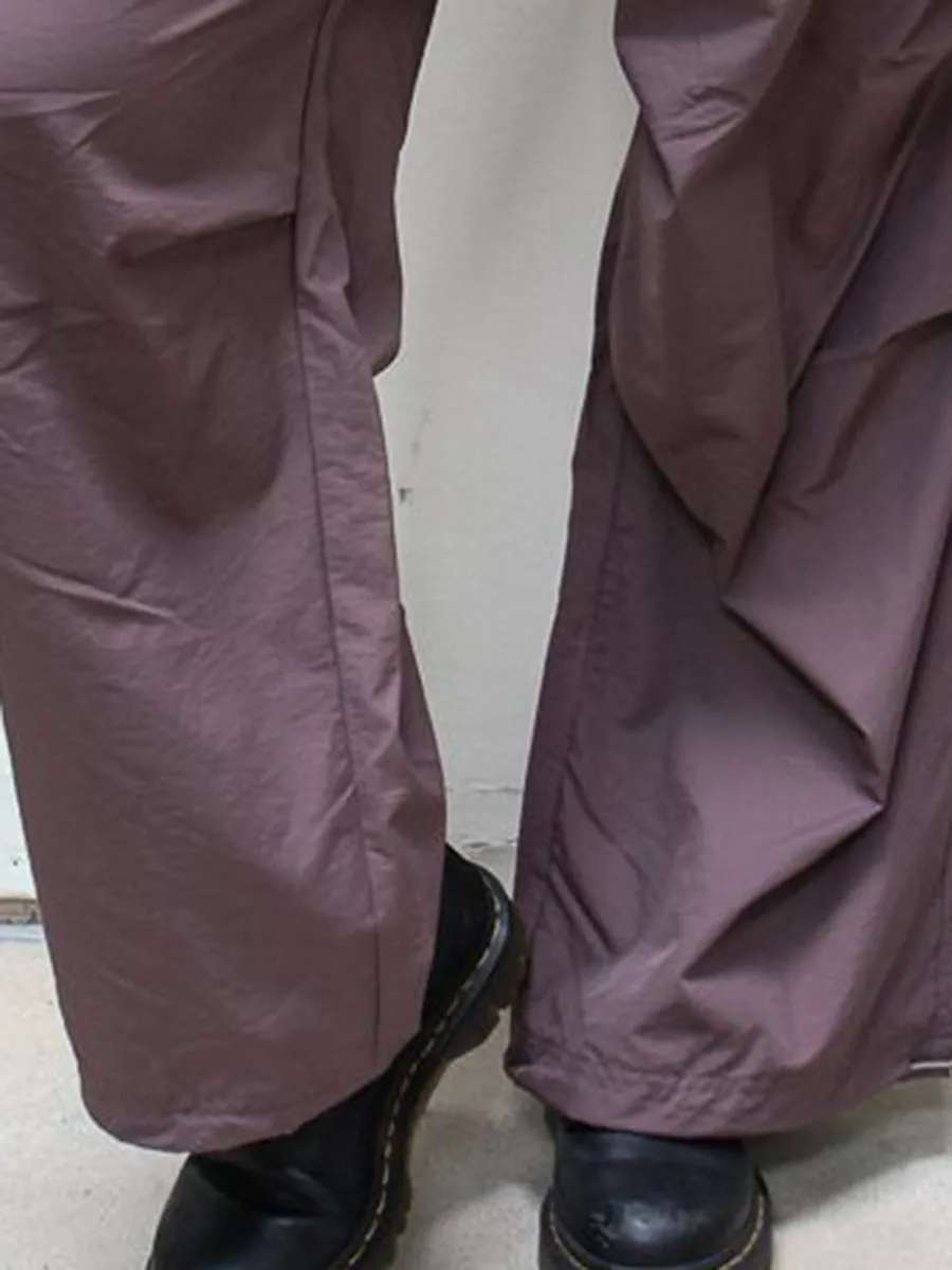 Causal Low Rise Parachute Pants
