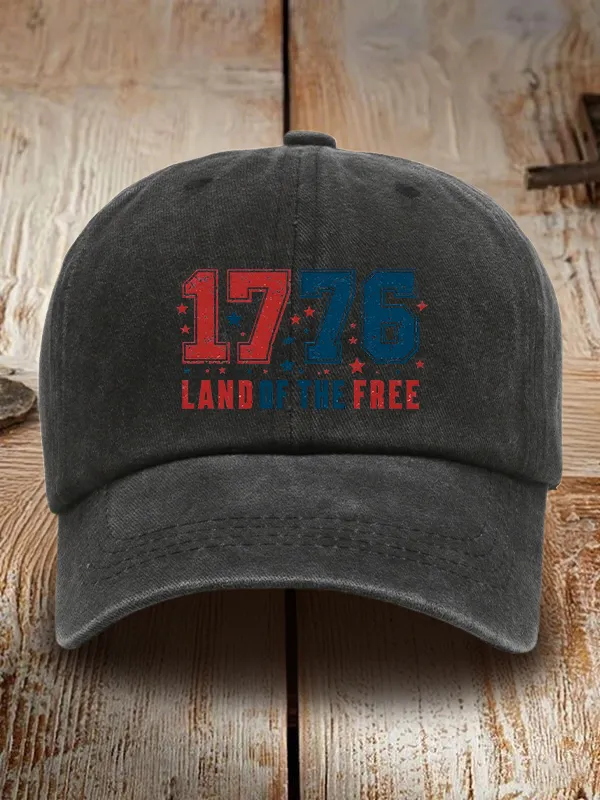 Independence Day Print Washed Baseball Cap