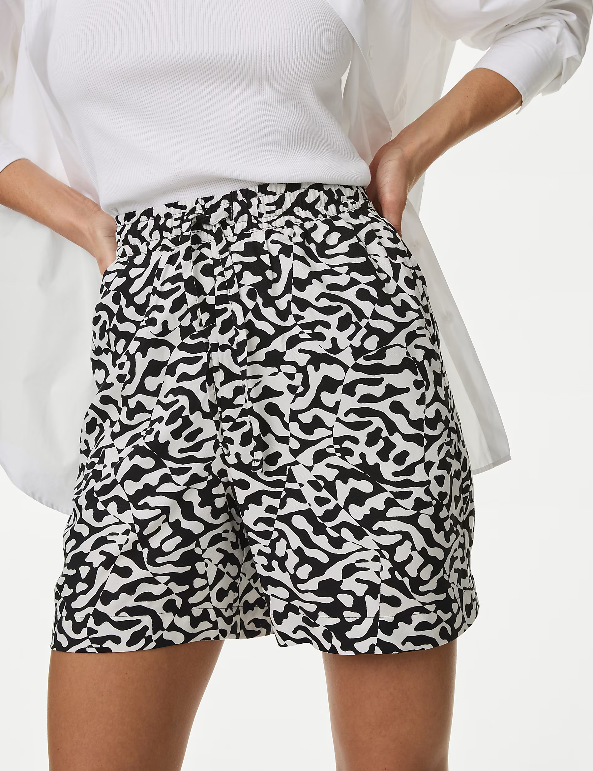 Printed Twill Shorts