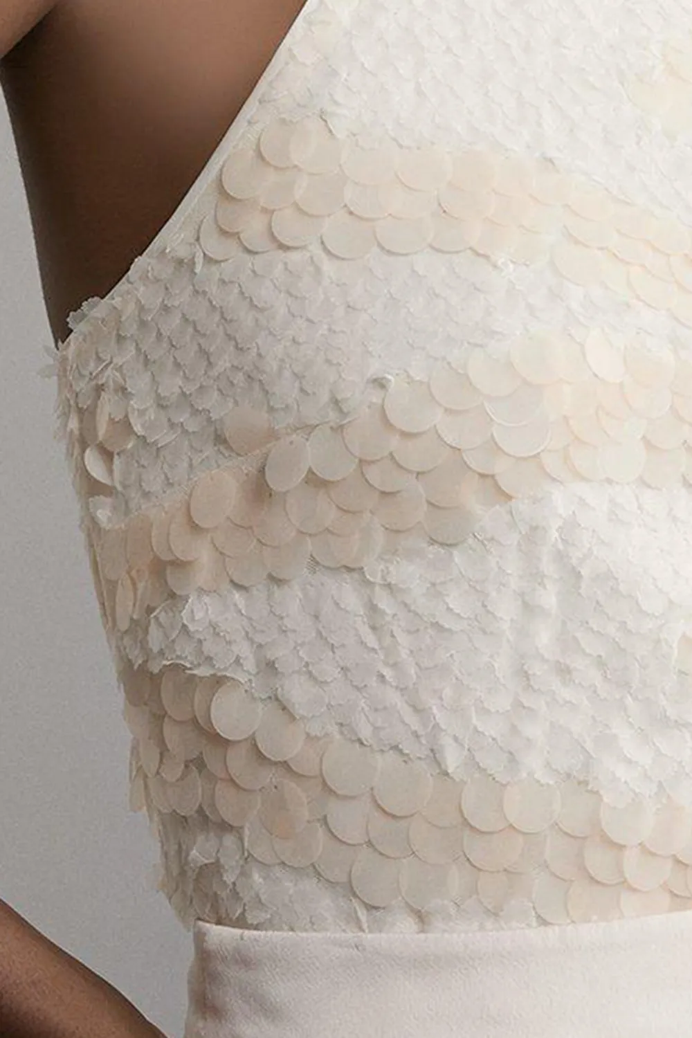 Textured Sequin Woven Halterneck Top