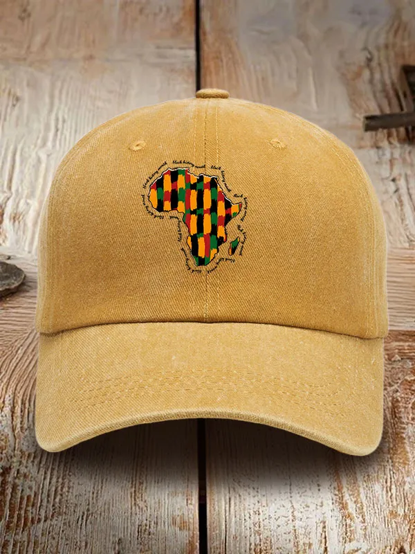 Juneteenth Graphic Washed Baseball Cap