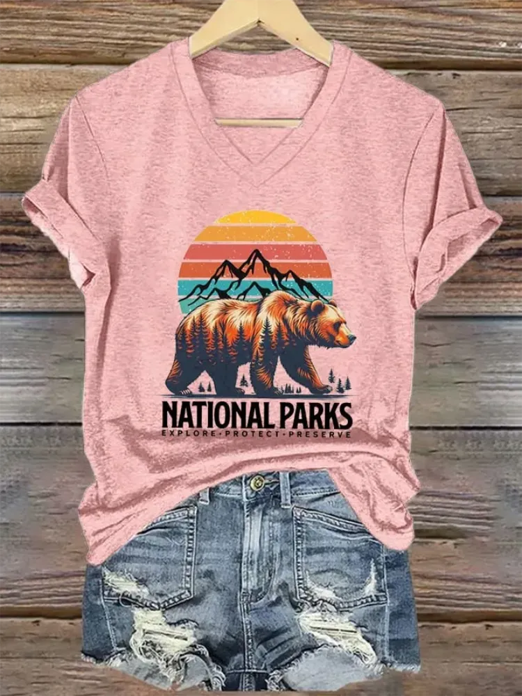 Woman'S National Parks V-Neck Short-Sleeve T-Shirt