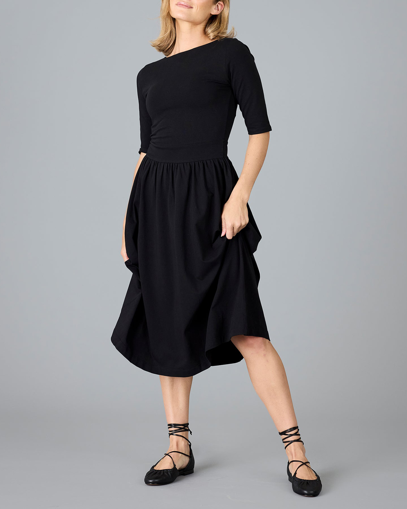 Mid Length Black Dress