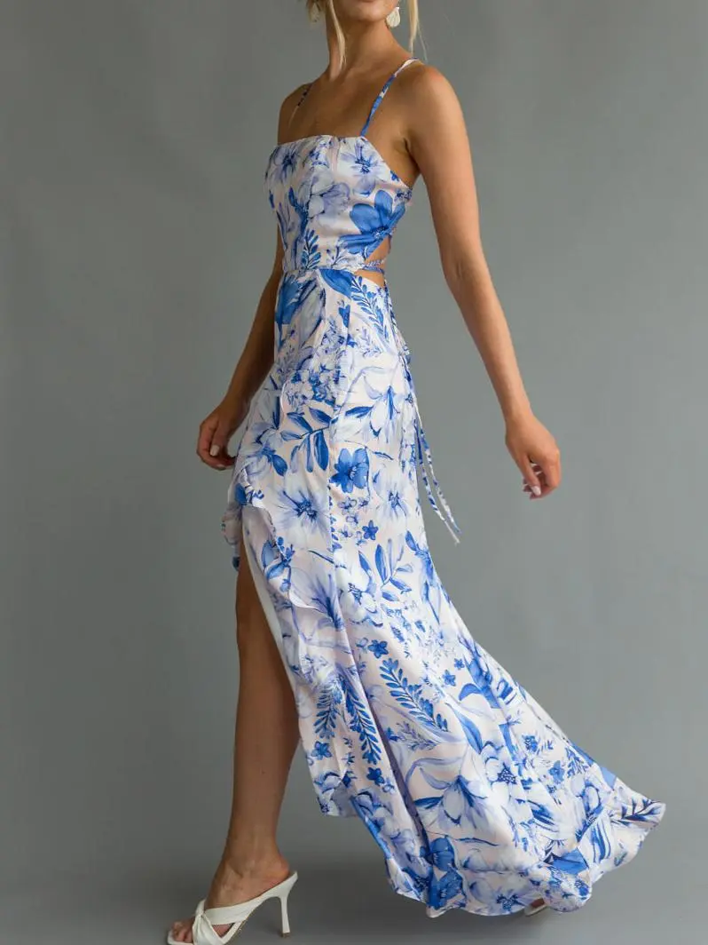 Floral Ruffle Maxi Dress