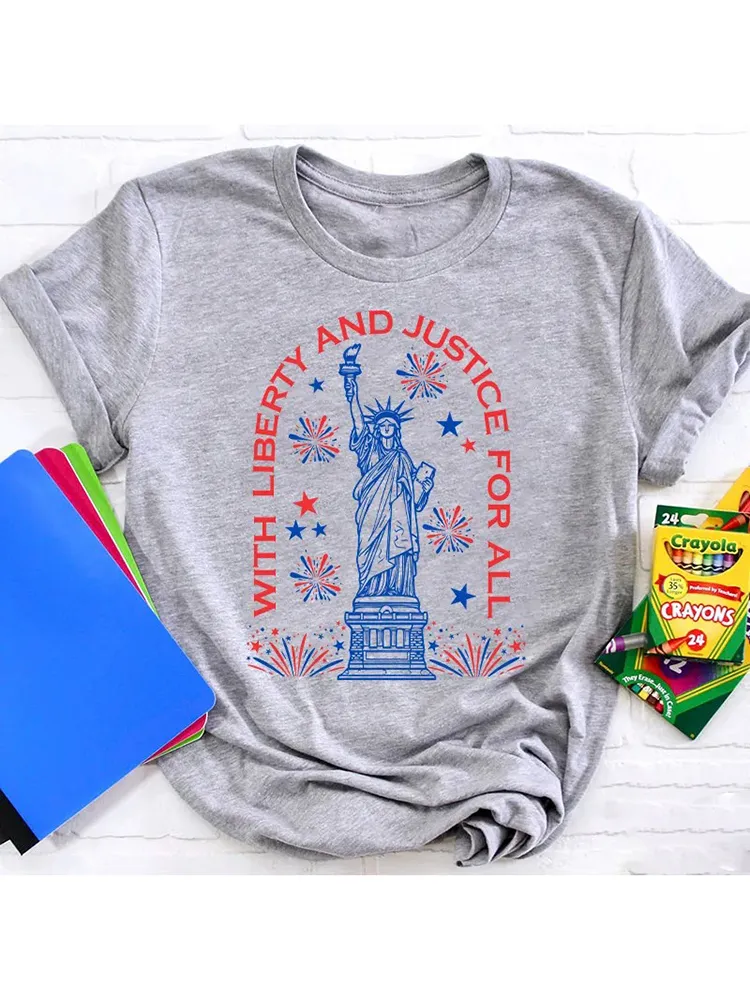 With Liberty And Justice For All Teacher T-Shirt