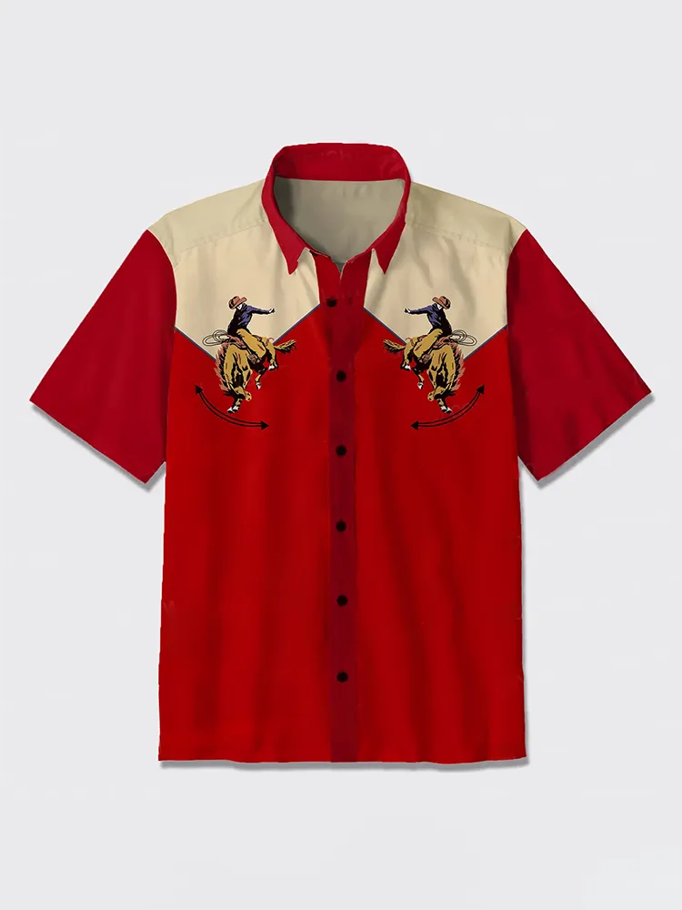 Riding Cowboy Button Up Shirt