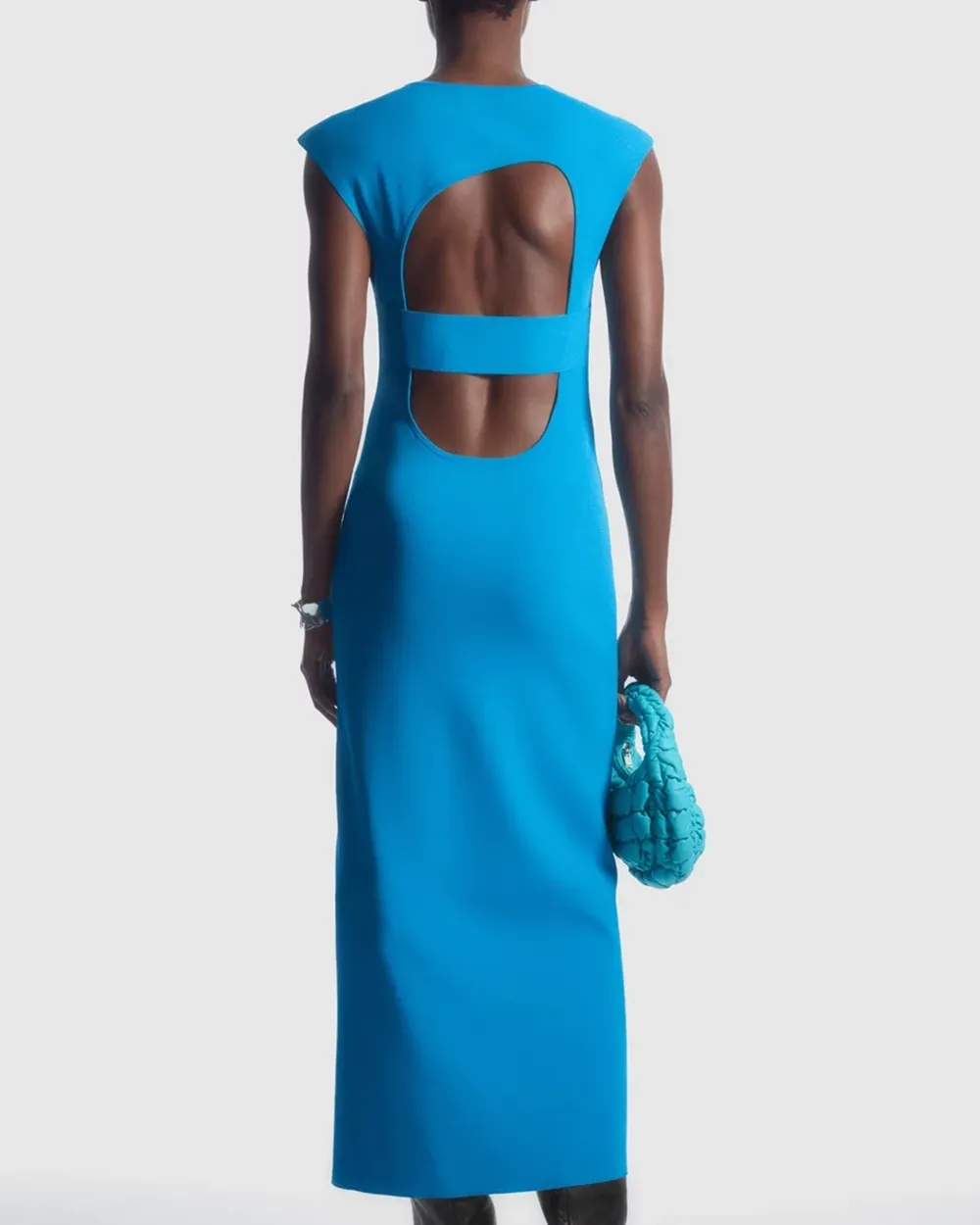 Open-Back Knited Midi Dress