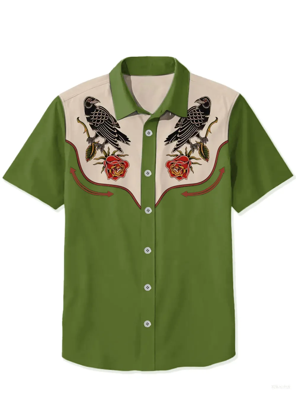 Crow And Flower Shirt