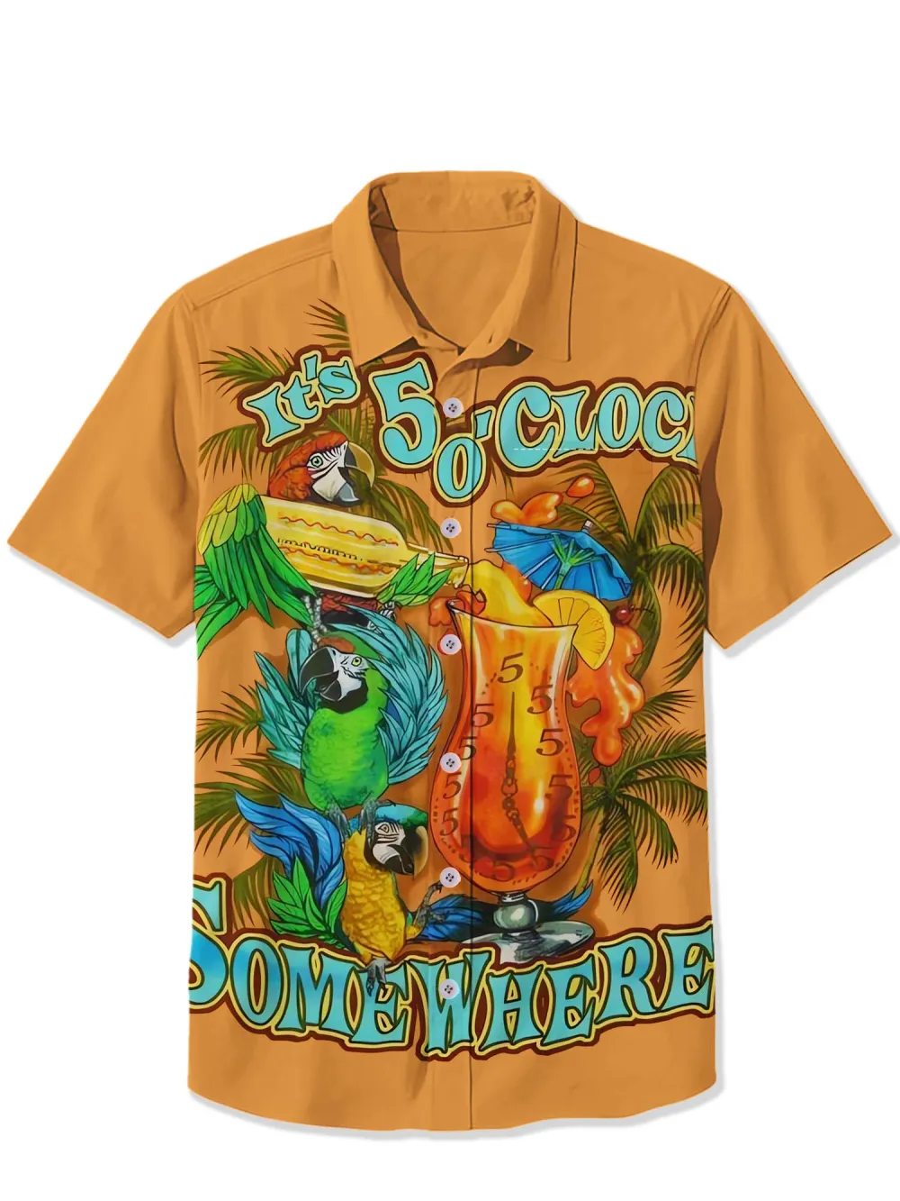 Parrot And Cocktails It'S 5 O'Clock Somewhere Shirt