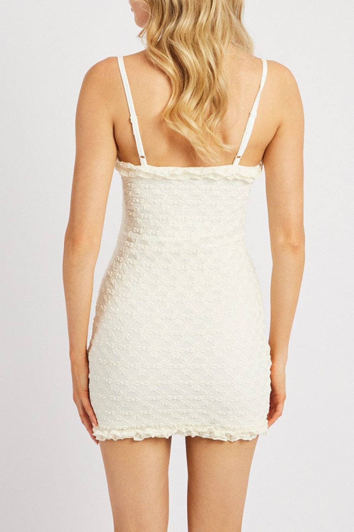 White Bodycon Dress Singlet Lace Mini
