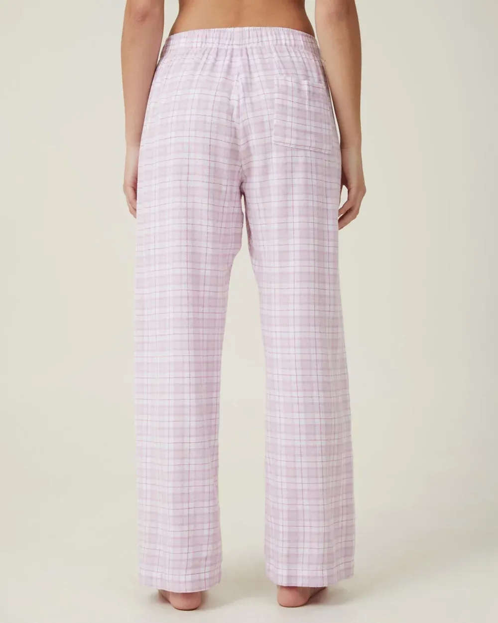 Flannel Lattice Elasticised Waist Pants