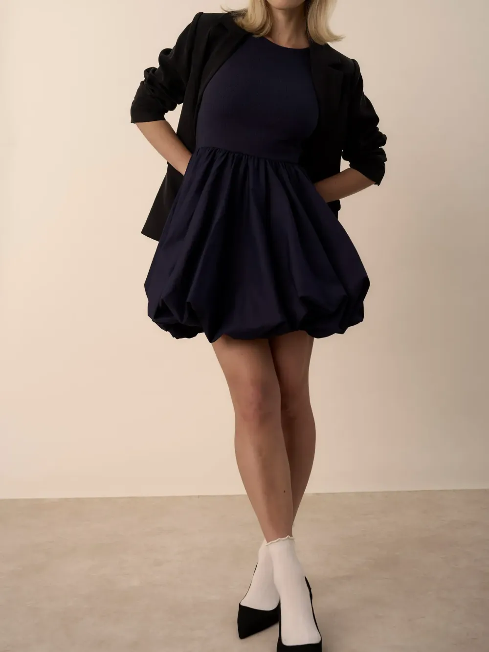 Mini Bubble Hem Dress