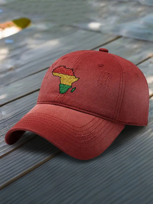 Juneteenth Patterned Printed Baseball Cap