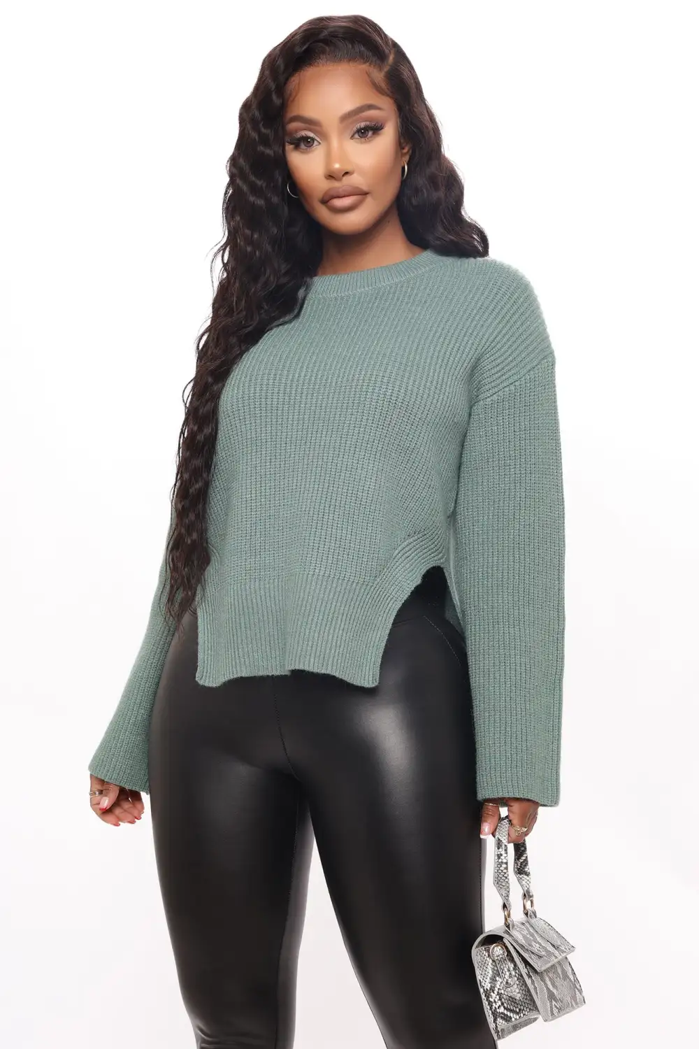 Cuddle Up Sweater - Sage