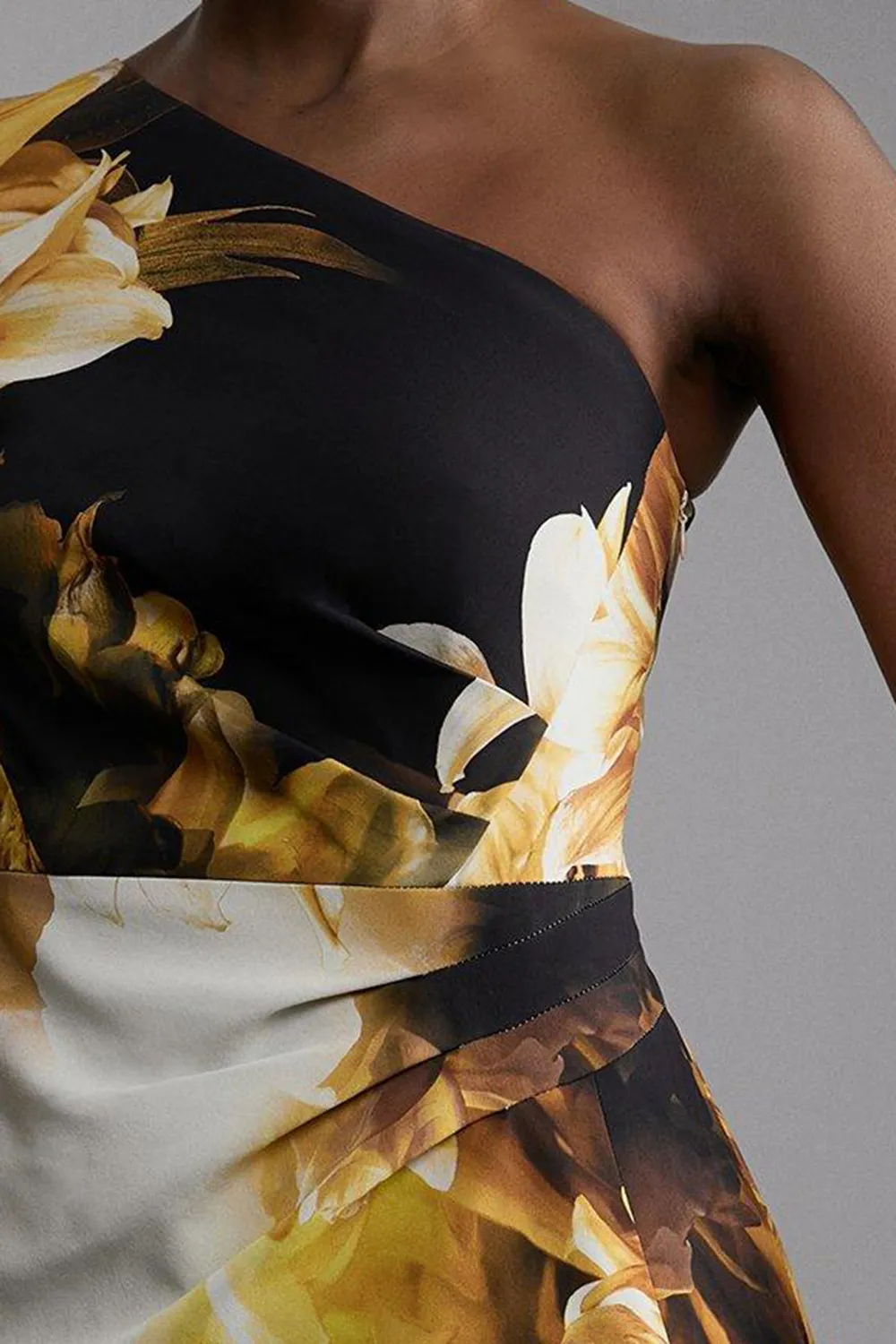 Random Printing Viscose Jersey Hardware Maxi Dress