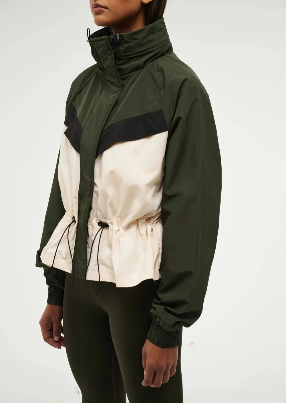 Two Tone Green Puffer Jacket