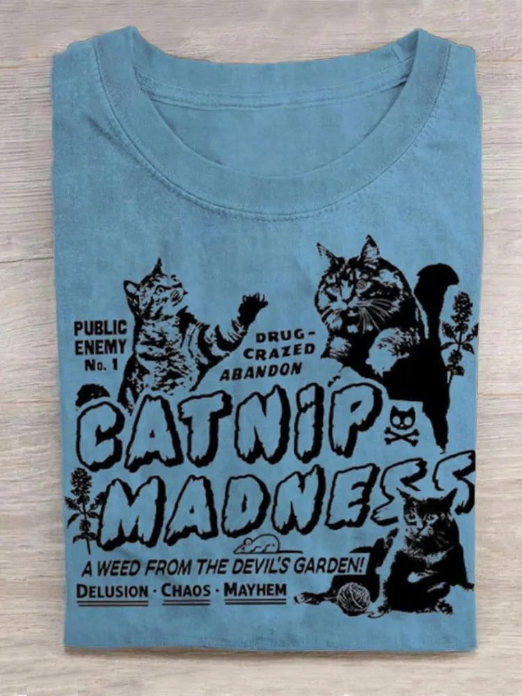 for Men Women Guys Catnip Madness T-Shirt