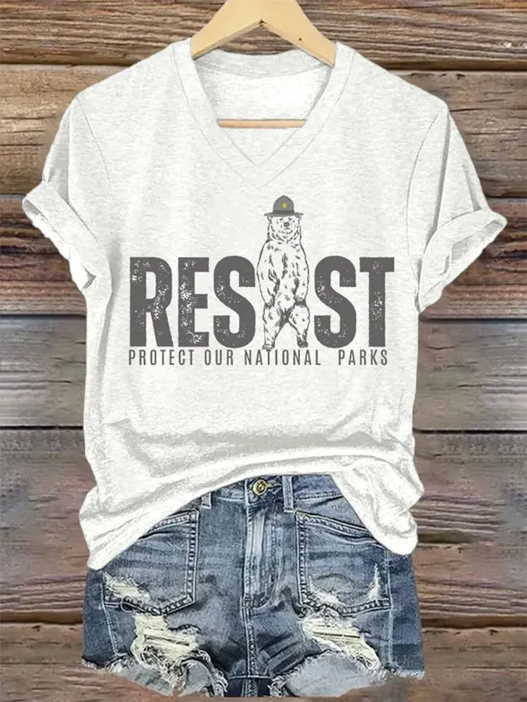 Women'S National Park Conservation Print Short Sleeve T-Shirt