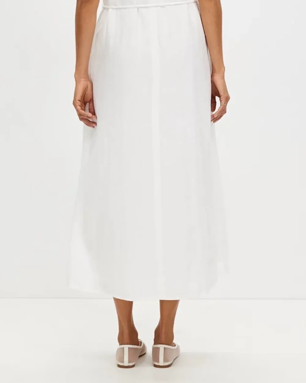 Linen Waist Maxi Dress