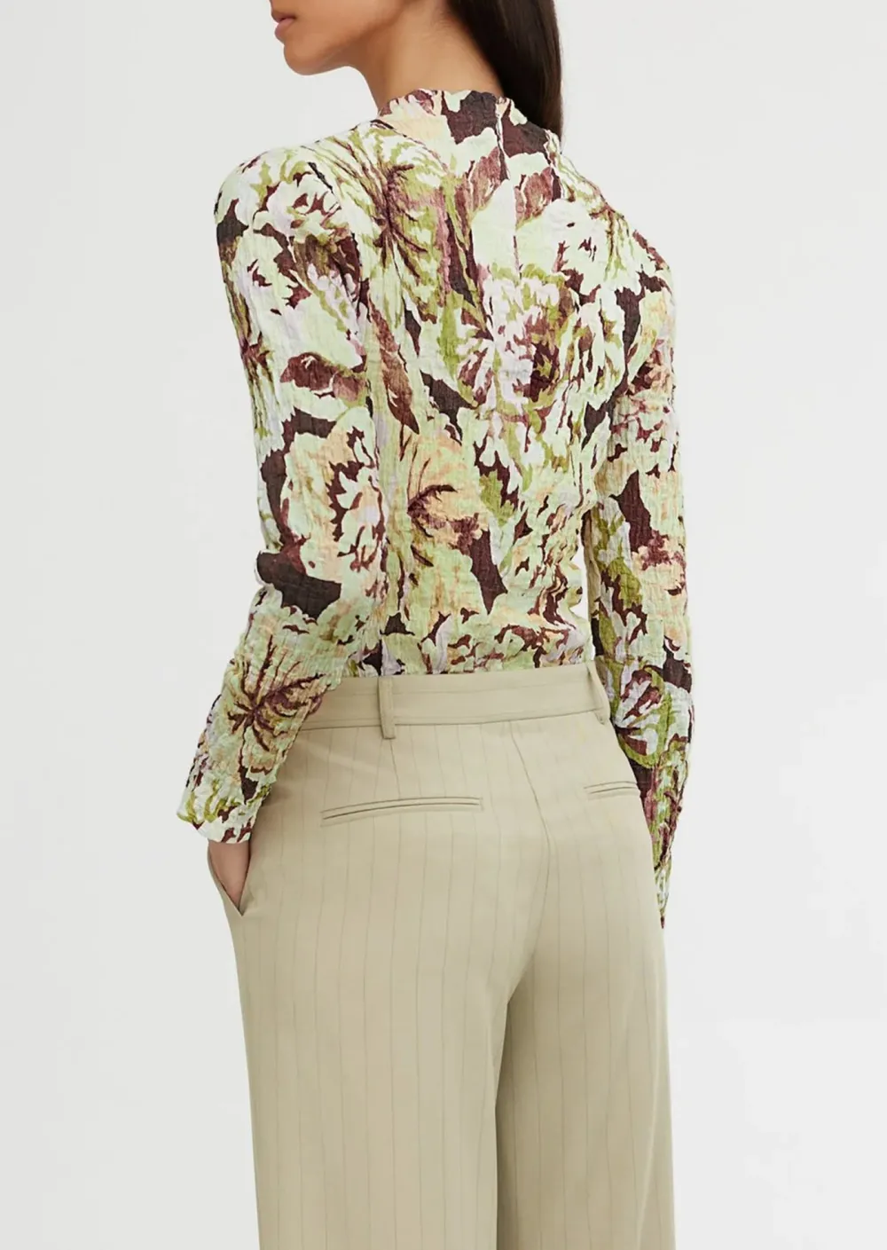 Floral Cut Out Long Sleeve Top