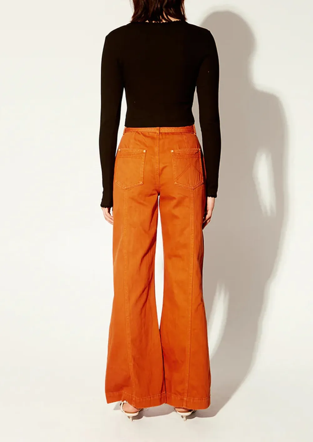 Black Cropped Long Sleeve Top