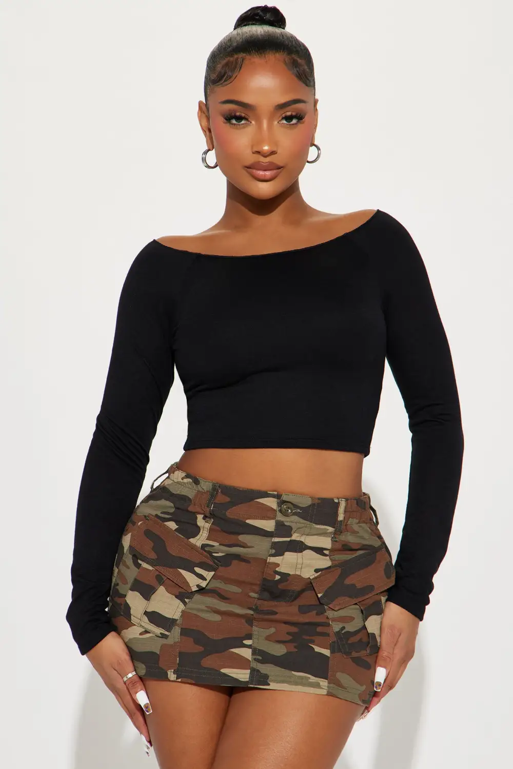 Nothin' On Me Double Lined Top - Black