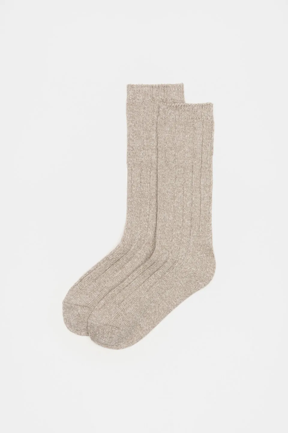 Knitted Boot Socks with Marled Effect