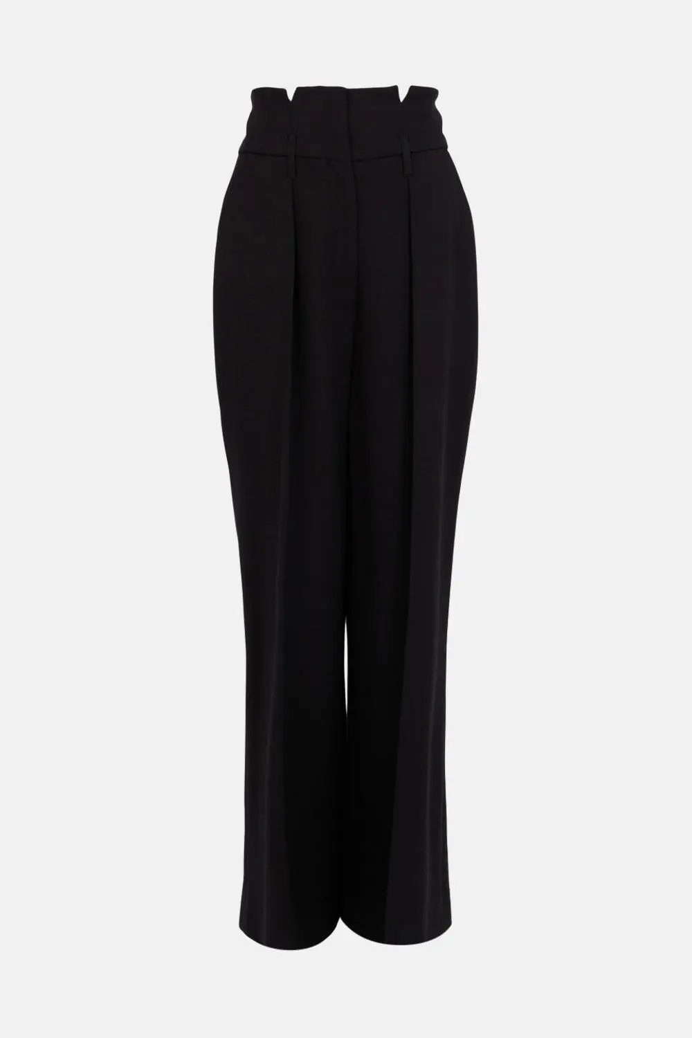 Tall Tailored Compact Stretch High Waist Wide Leg Trousers