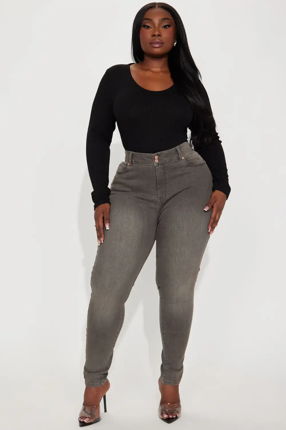 Emelia Ribbed Top - Black