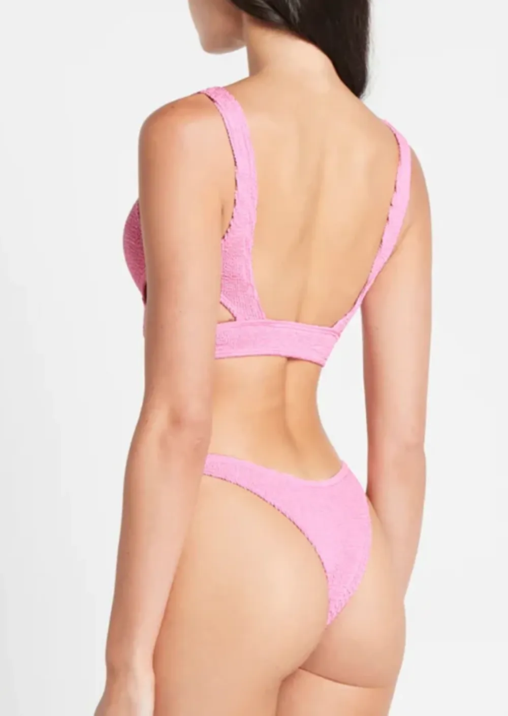 Nylon Yarn Tubular Pleated Two-Piece Swim