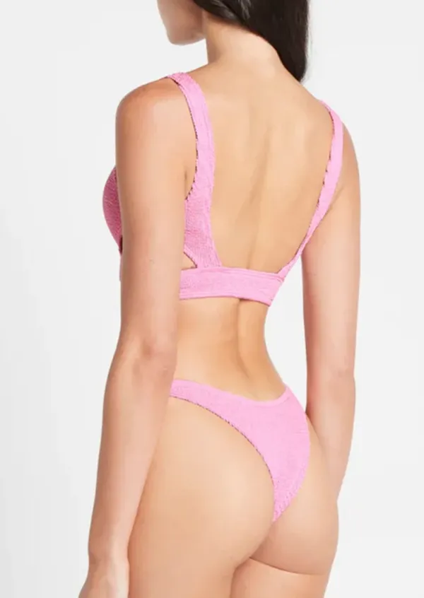 Nylon Yarn Tubular Pleated Two-Piece Swim
