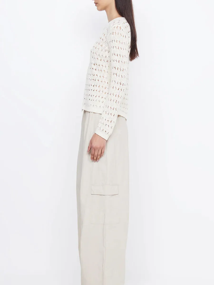 Asymmetric Crochet Knit Top