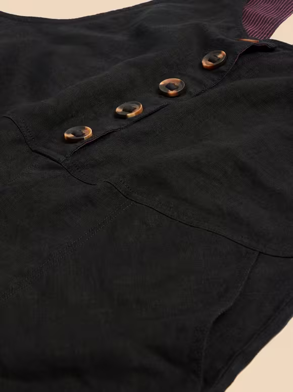 Crop Linen Dungaree