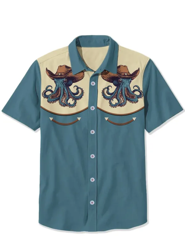 Western Octopus Cowboy Shirt